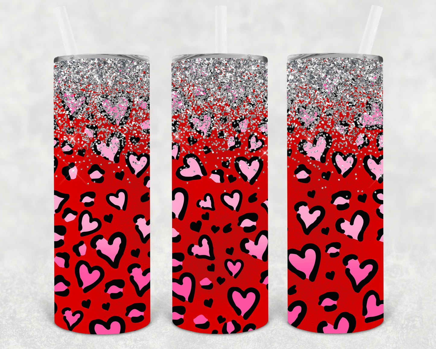 Hearts 20 Oz Skinny Tumbler