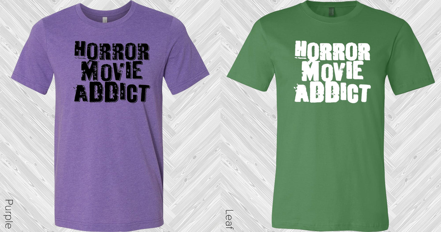 Horror Movie Addict Graphic Tee Graphic Tee