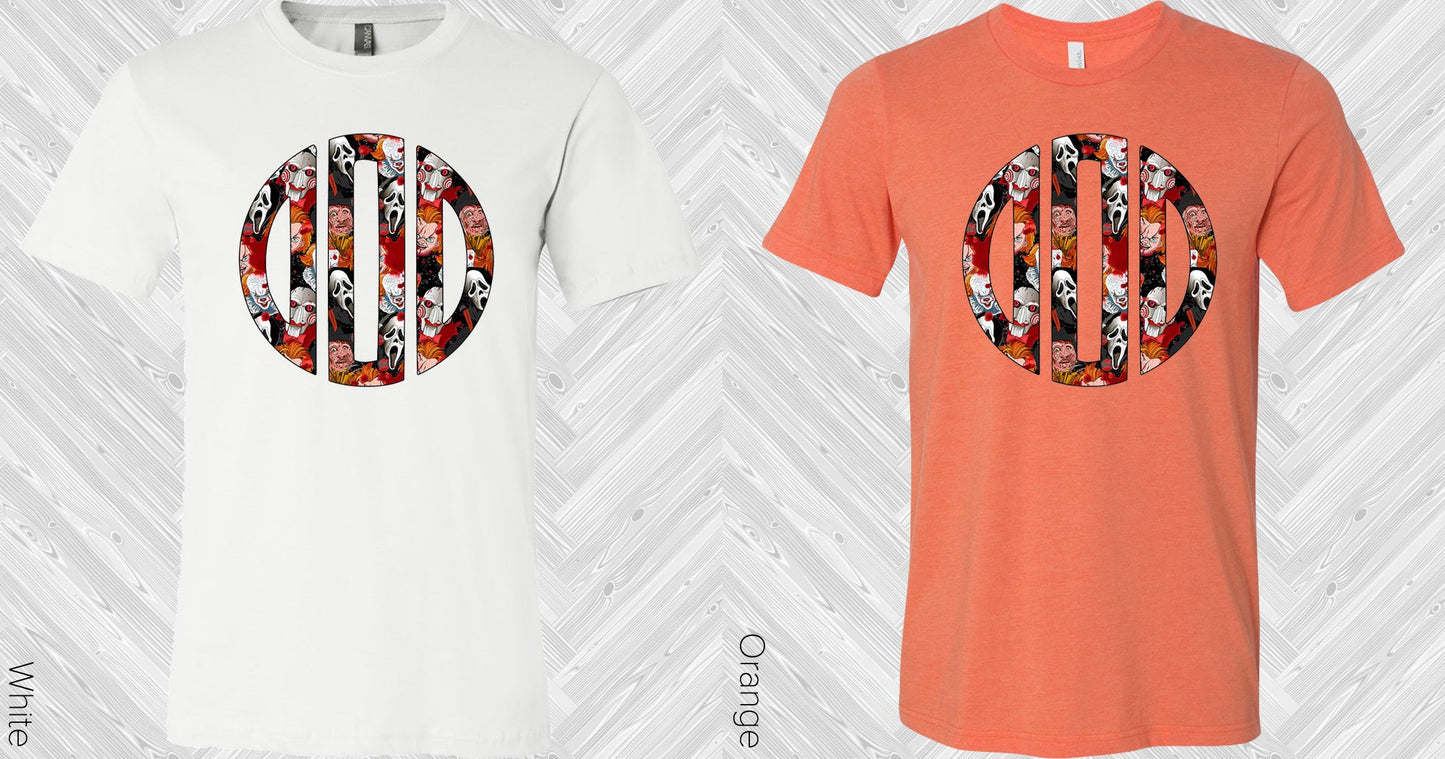 Horror Movie Monogram Graphic Tee Graphic Tee