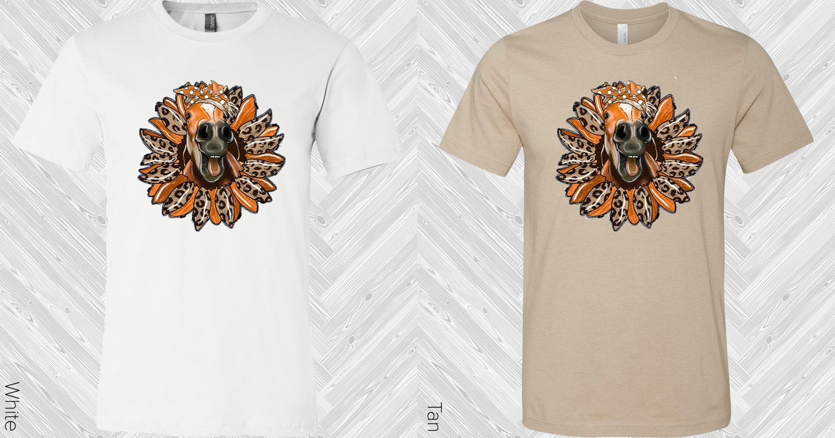 Horse Sunflower Graphic Tee Graphic Tee