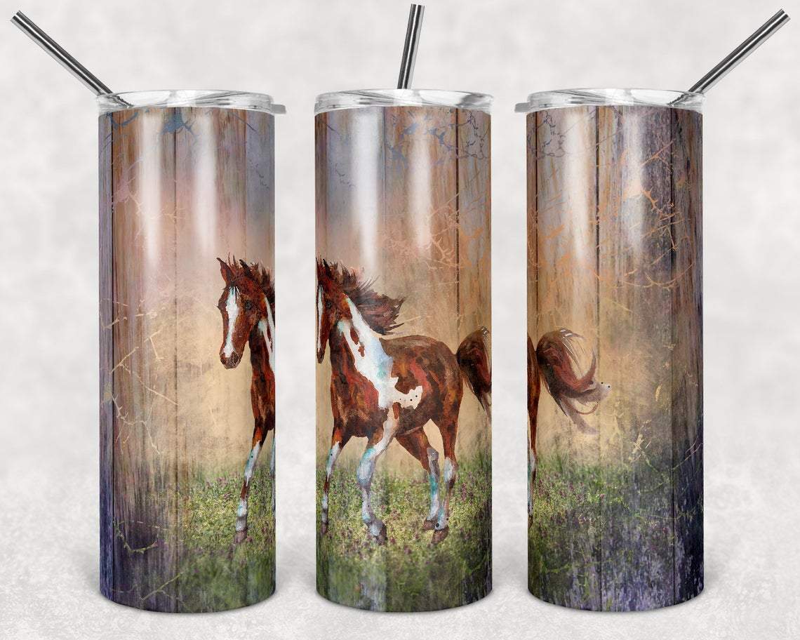 Horse 20 Oz Skinny Tumbler