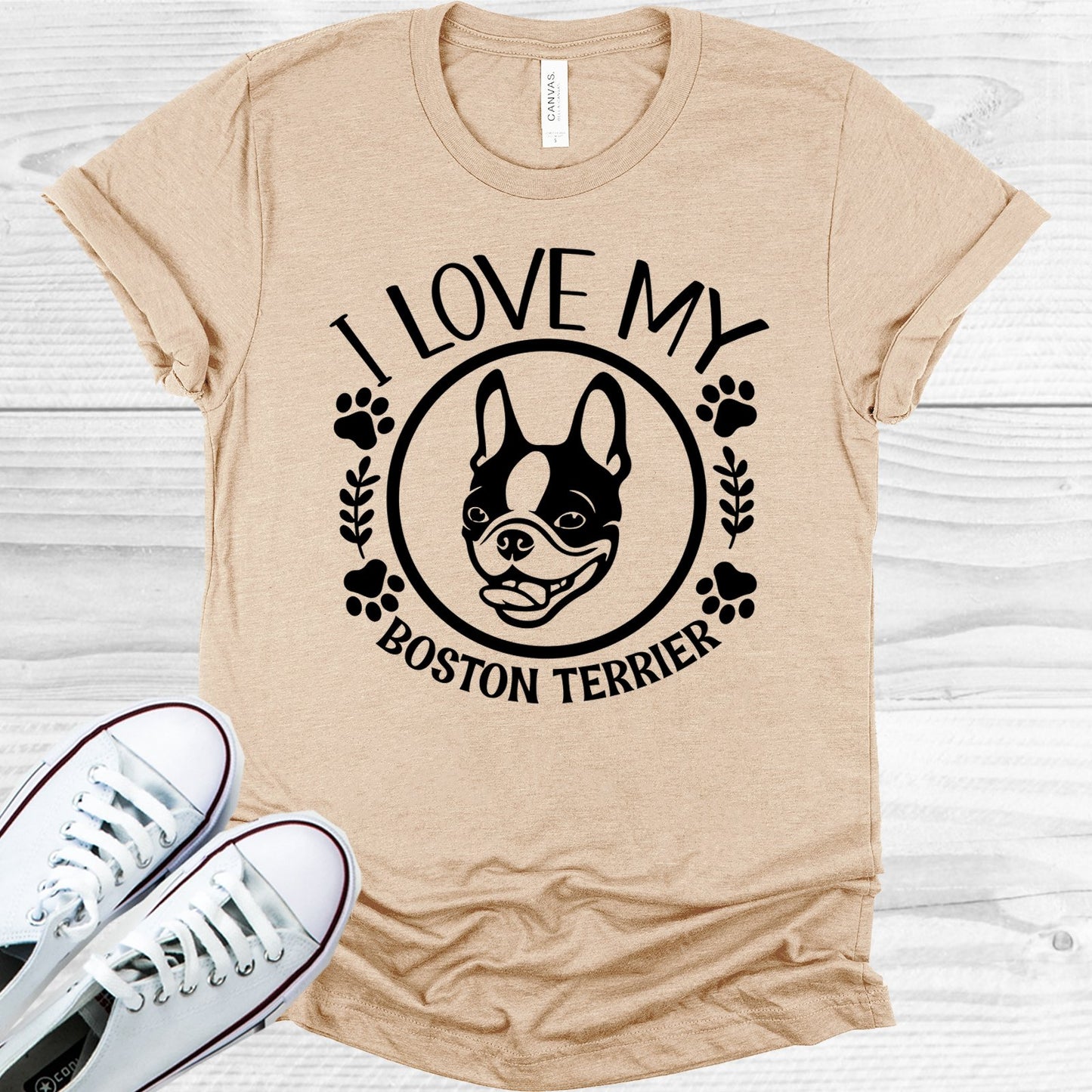 I Love My Boston Terrier Graphic Tee Graphic Tee