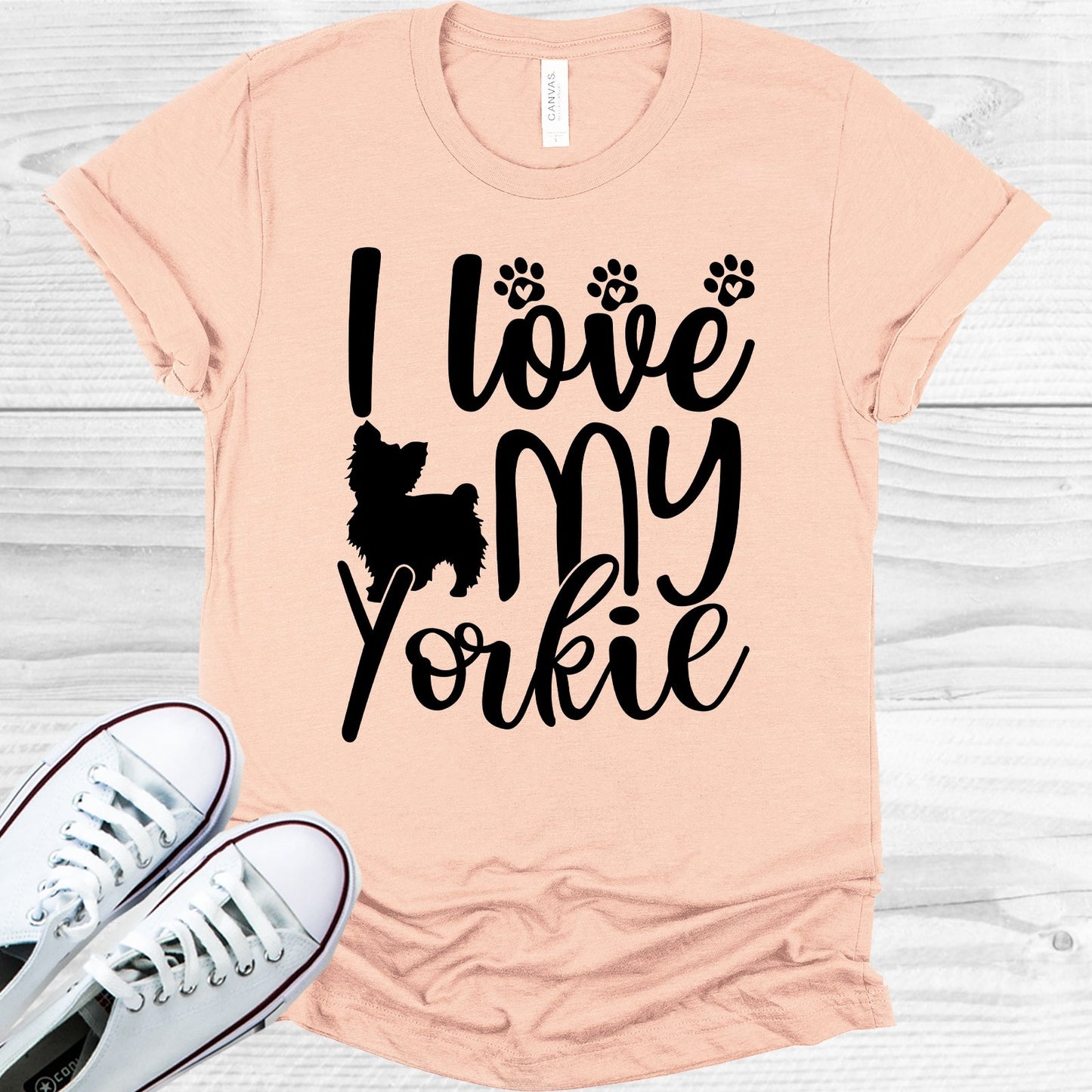 I Love My Yorkie Graphic Tee Graphic Tee