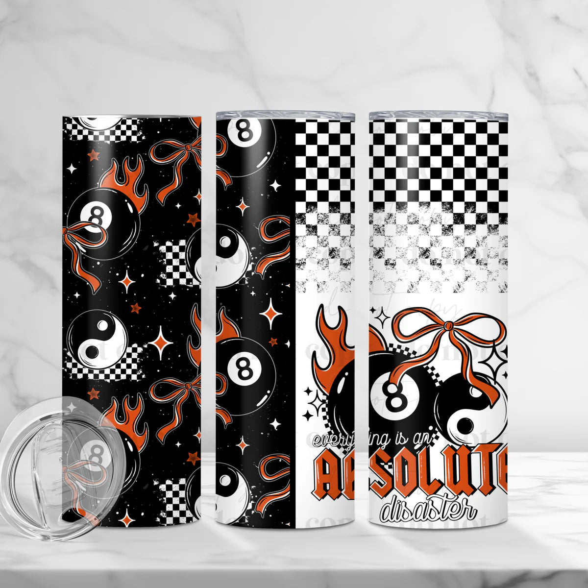 Everything is an Absolute Disaster 20 oz Skinny Tumbler