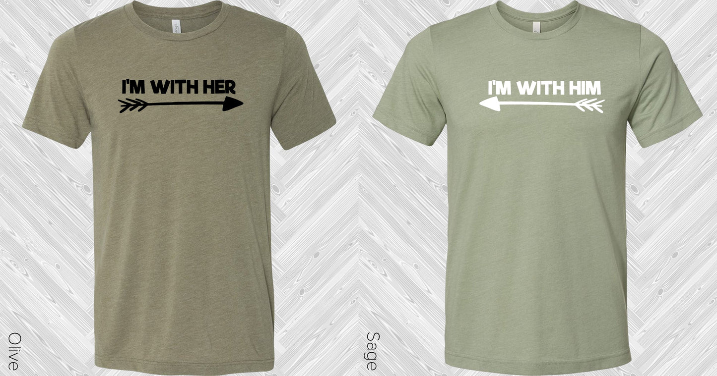 Im With Him Wedding Set Graphic Tee Graphic Tee