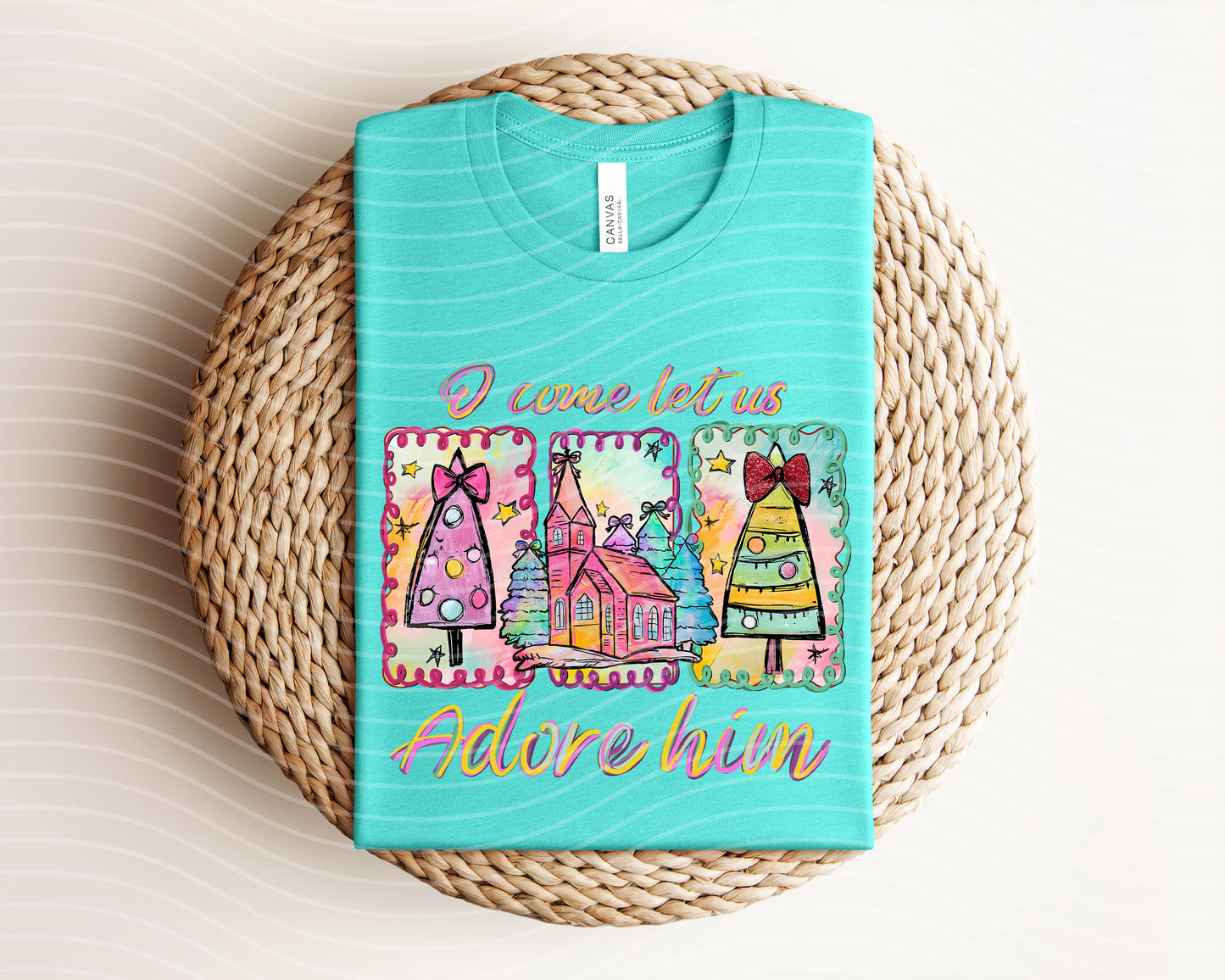 O Come Let Us Adore Him Graphic Tee