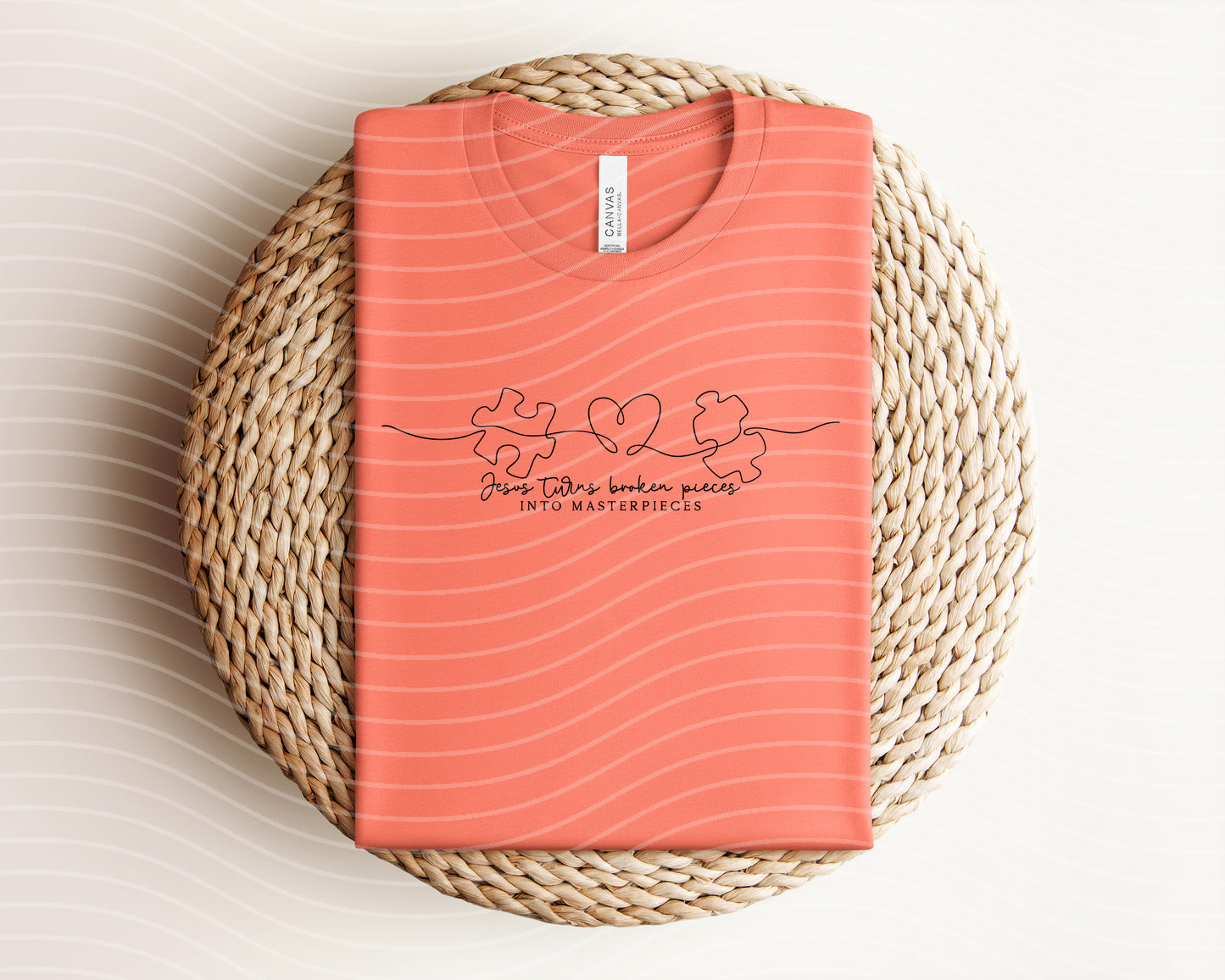 Jesus Turns Broken Pieces into Masterpieces Graphic Tee