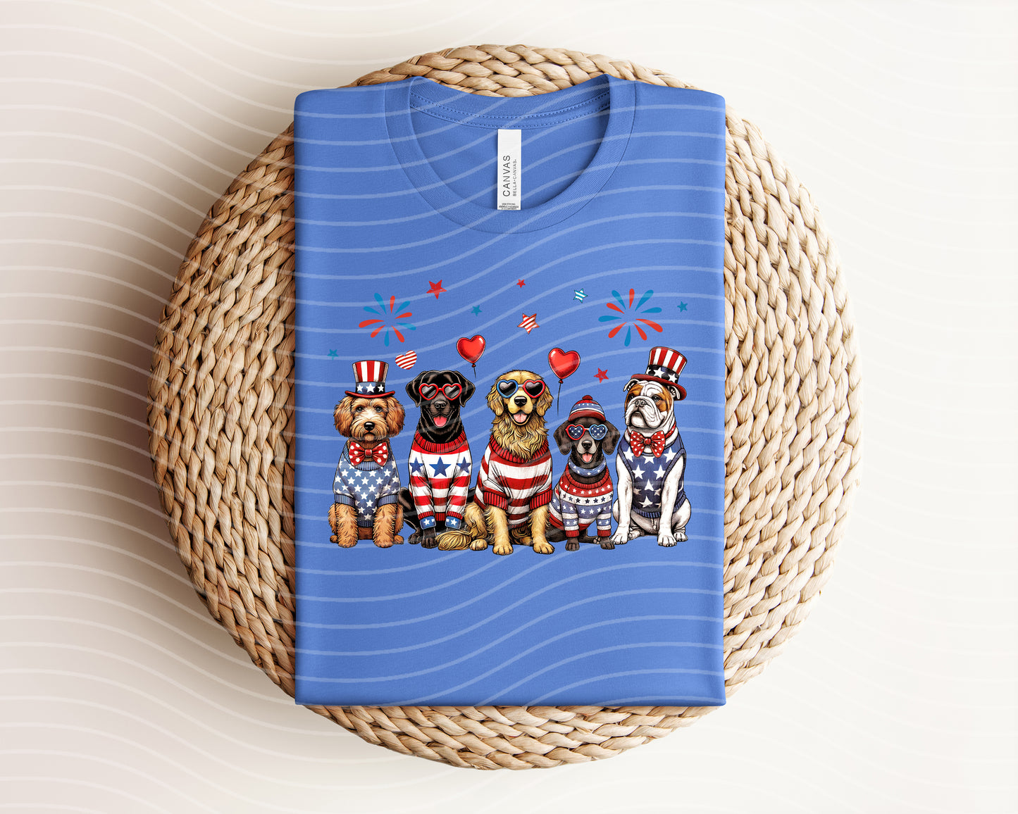 Patriotic Dogs Graphic Tee