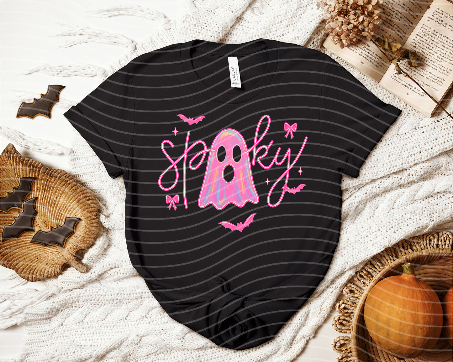 Iridescent Spooky Ghost Graphic Tee