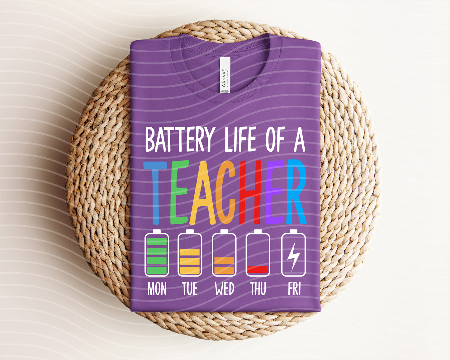Battery Life of a Teacher Graphic Tee