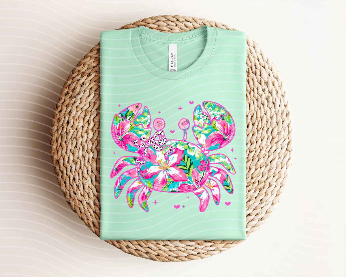 Floral Crab Graphic Tee
