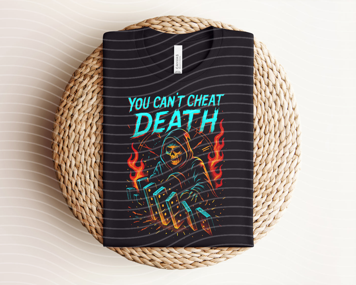 You Can't Cheat Death Neon Graphic Tee