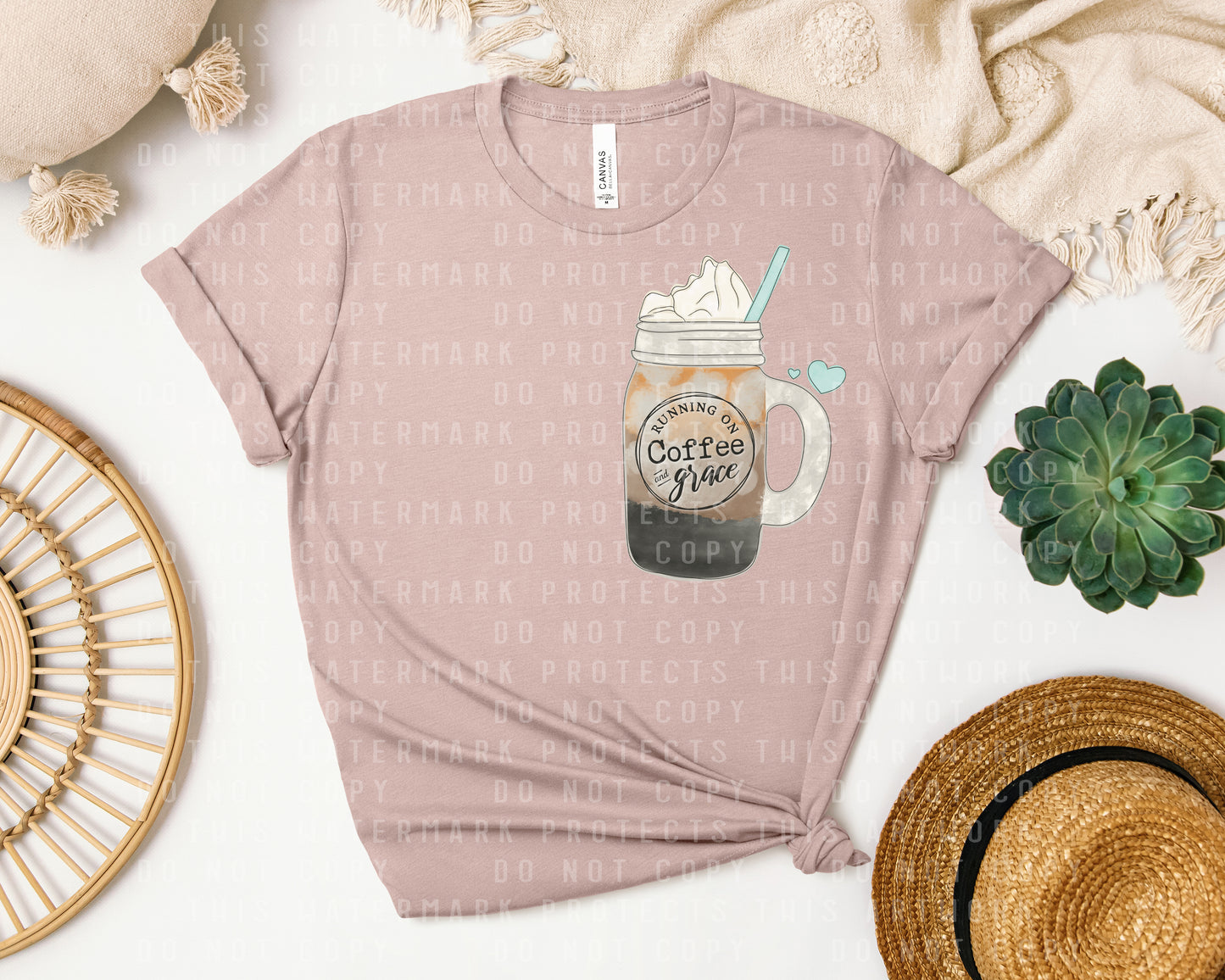 Running on Coffee & Grace Graphic Tee