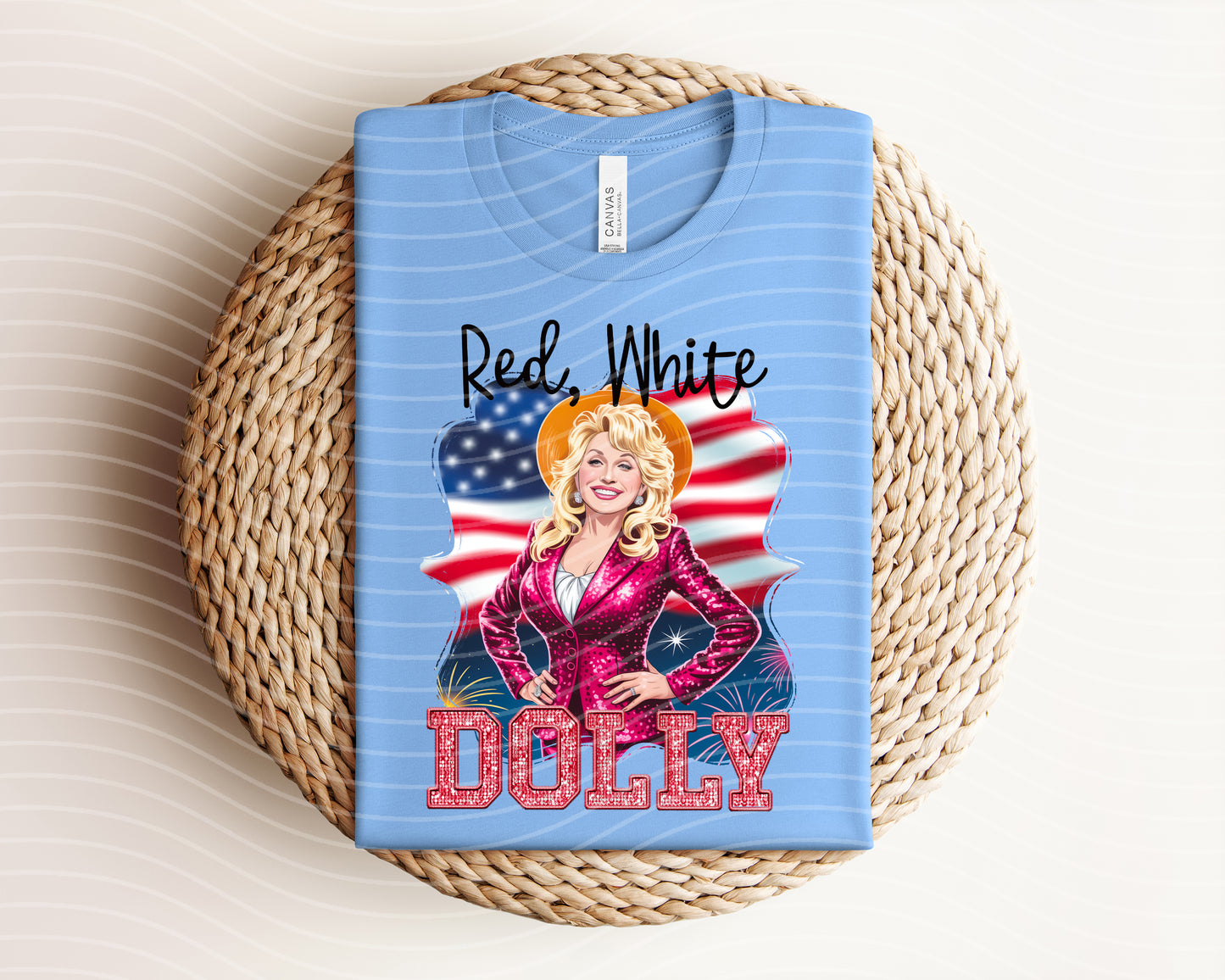 Red White Dolly Graphic Tee