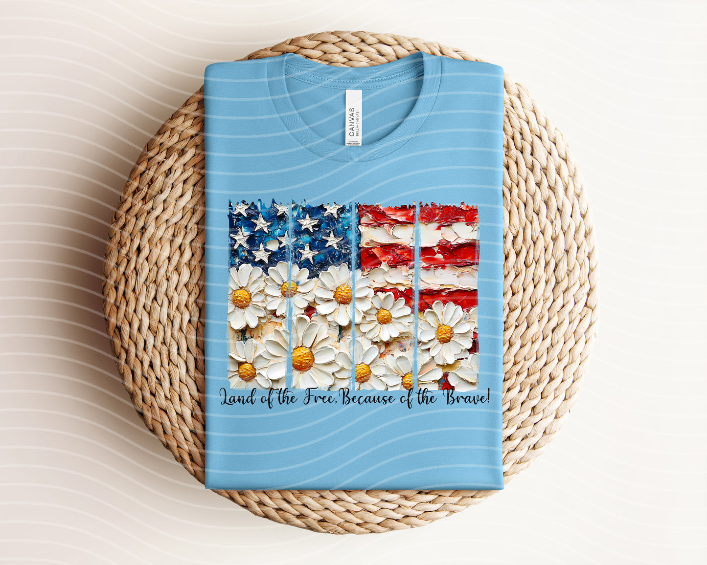 Land of the Free Because of the Brave Graphic Tee