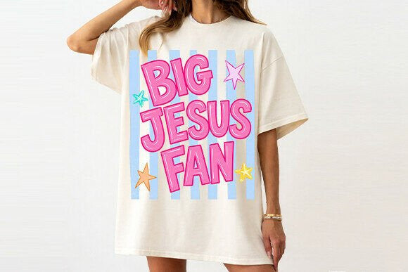Big Jesus Fan Graphic Tee