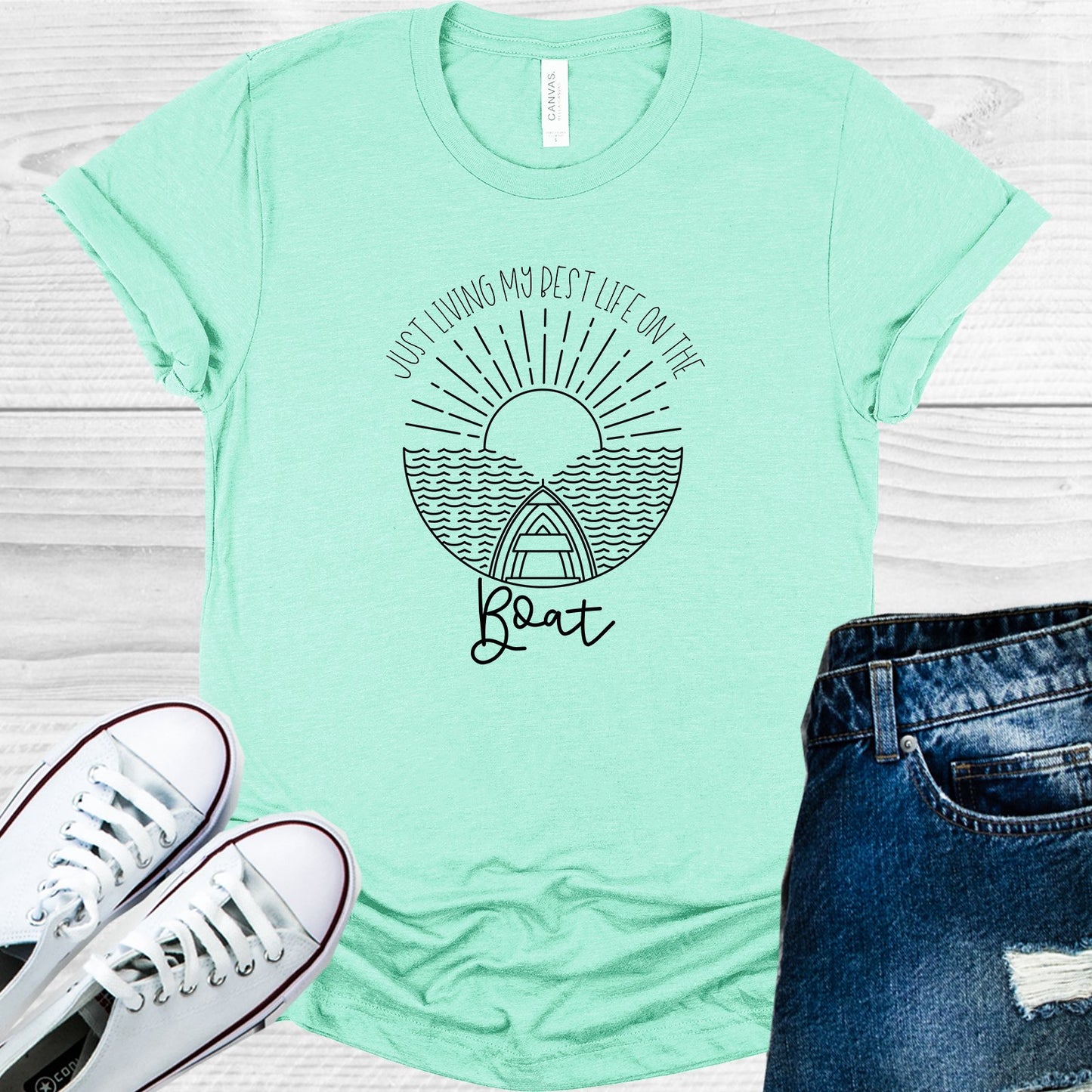Just Living My Best Life On The Boat Graphic Tee Graphic Tee