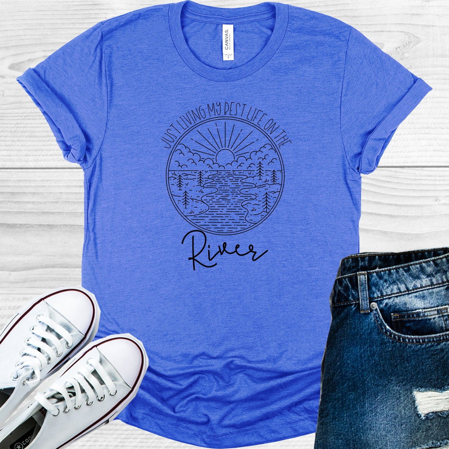 Just Living My Best Life On The River Graphic Tee Graphic Tee