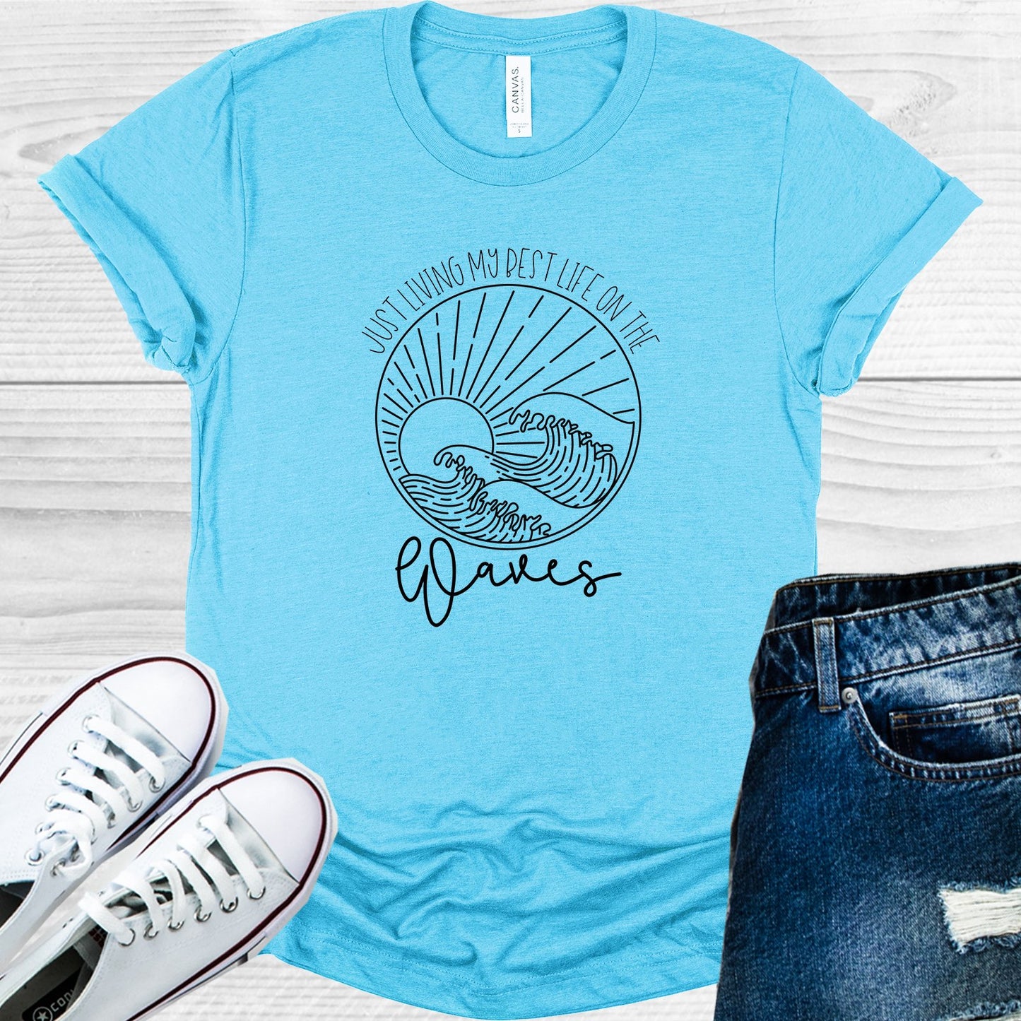Just Living My Best Life On The Waves Graphic Tee Graphic Tee