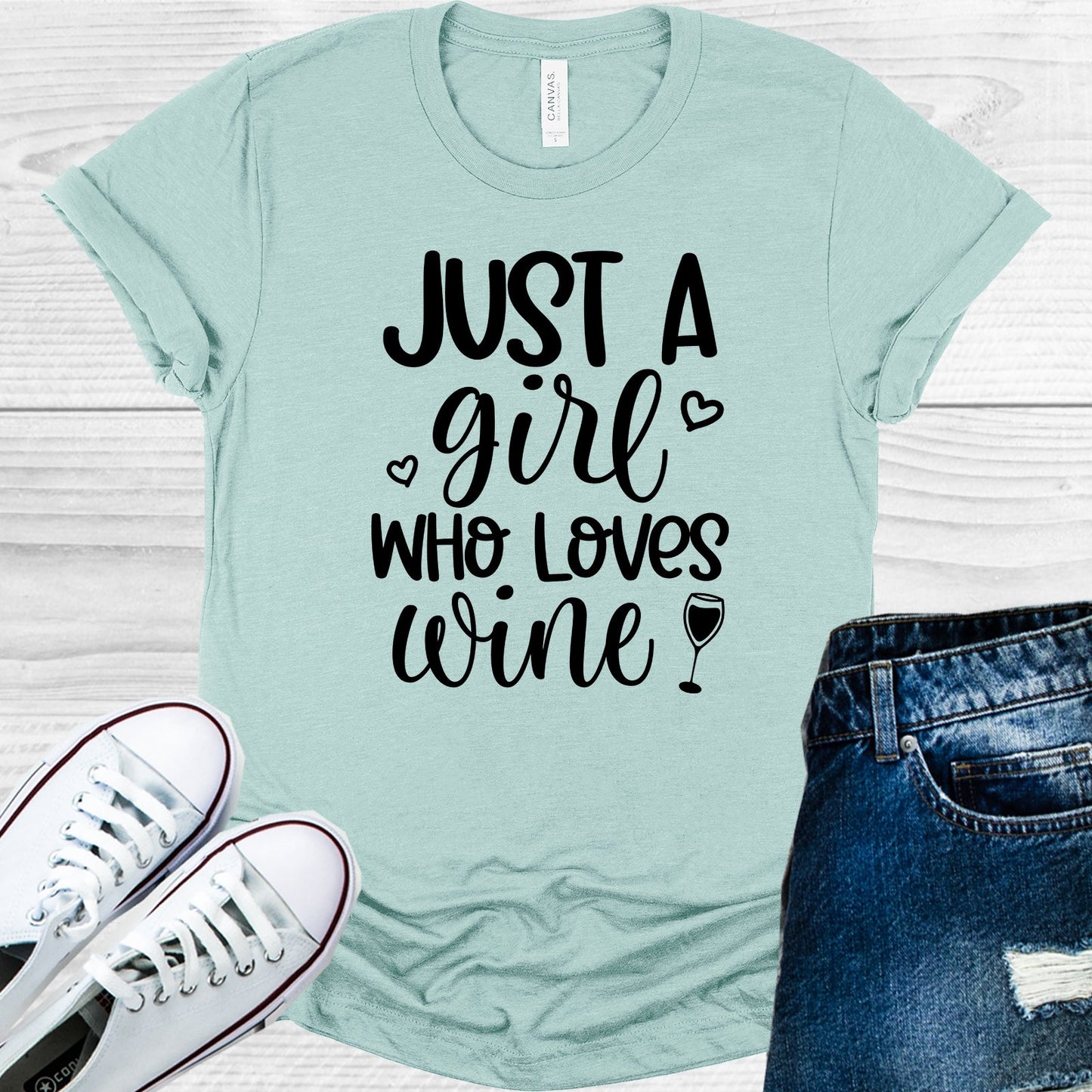 Just A Girl Who Loves Wine Graphic Tee Graphic Tee