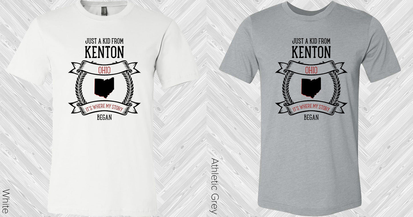 Just A Kid From Customize With Your City/state Graphic Tee Graphic Tee