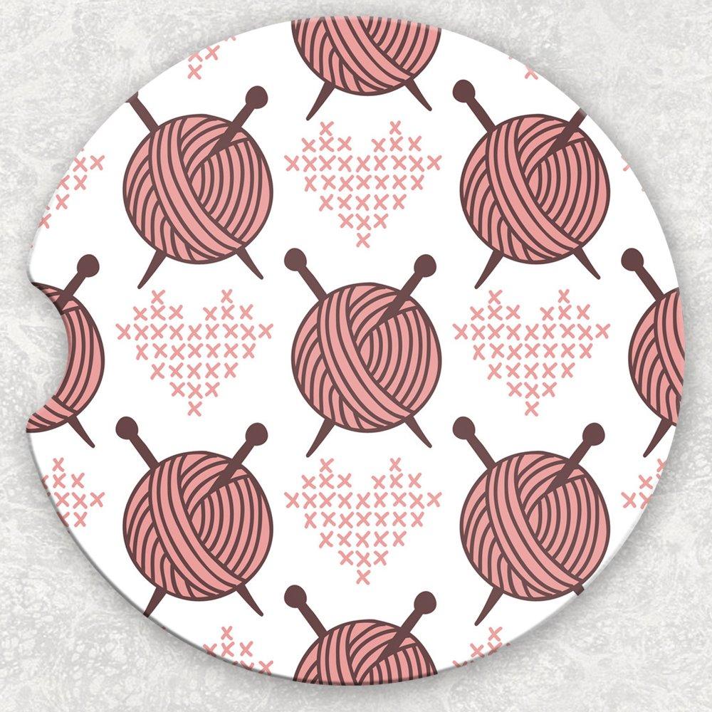 Car Coaster Set - Knitting