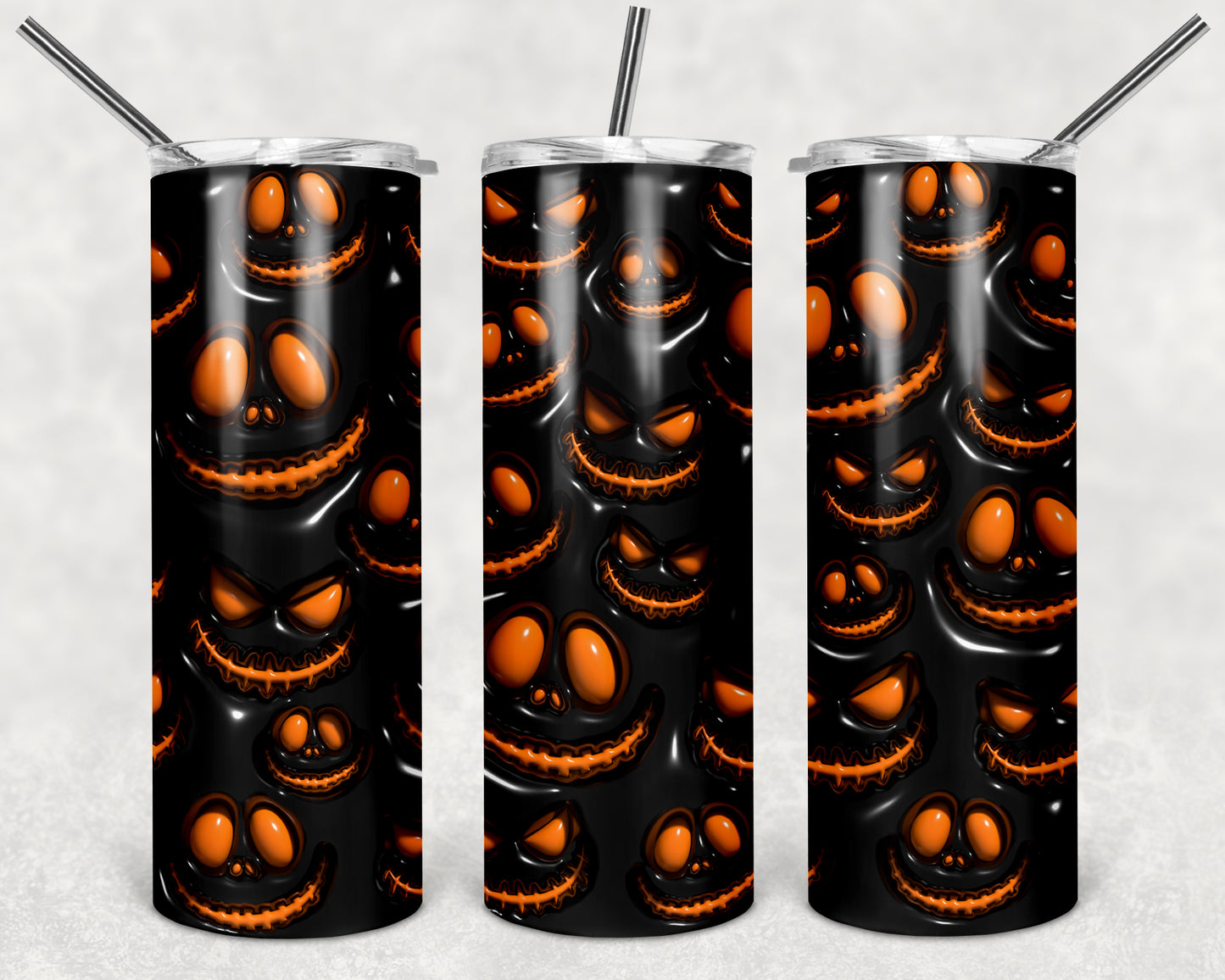 Jack o'Lantern Puffy 20 oz Skinny Tumbler