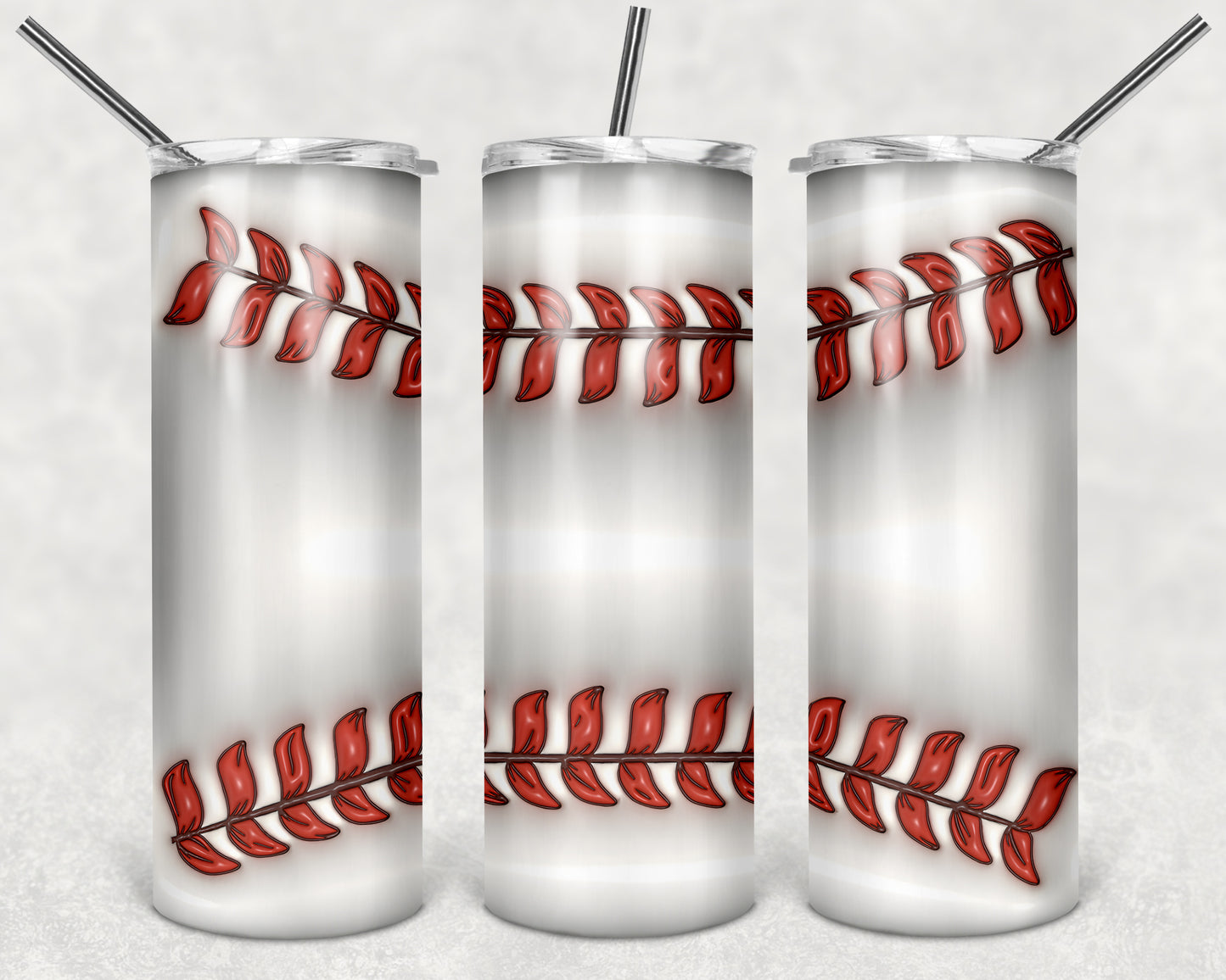 Baseball Puffy 20 oz Skinny Tumbler