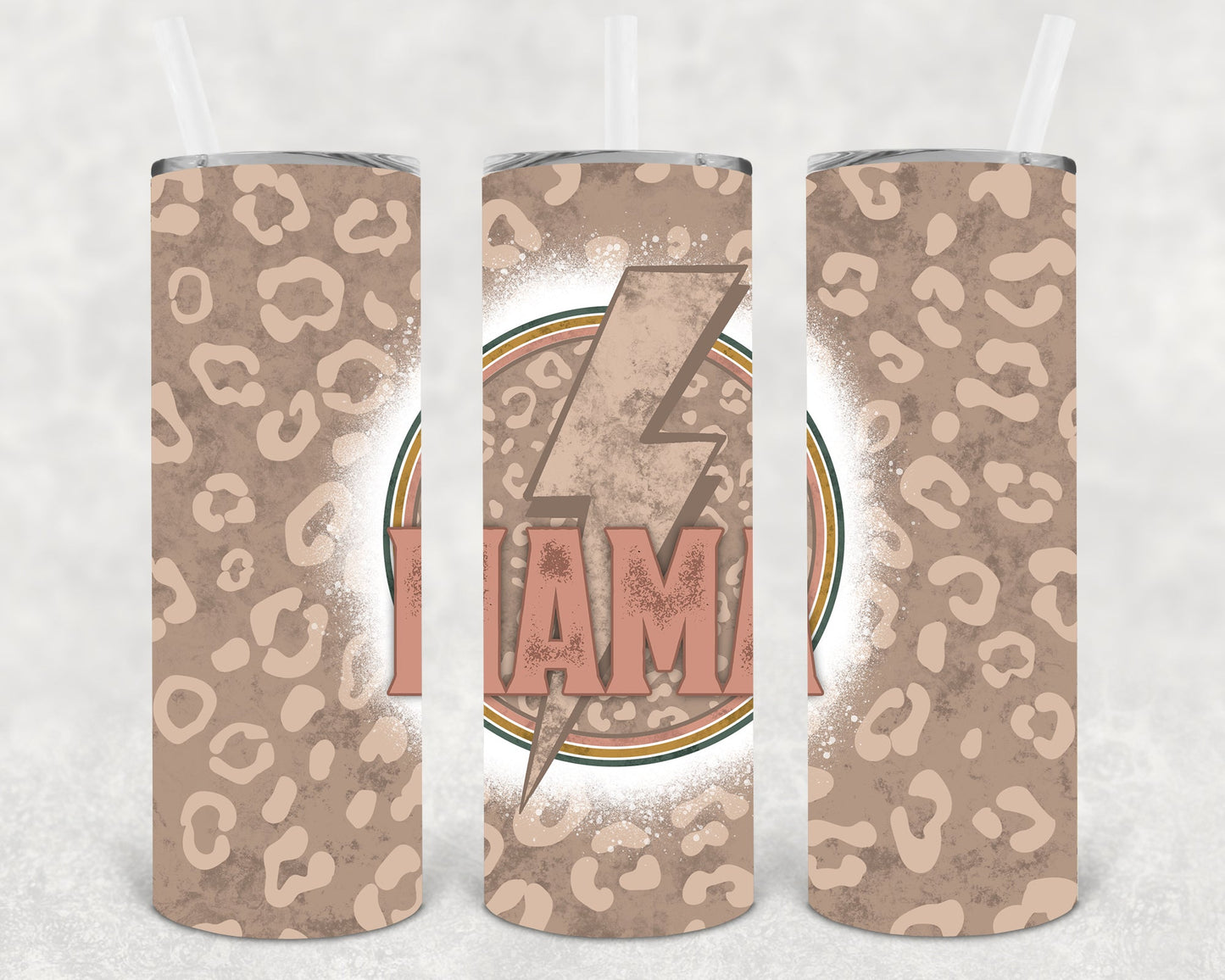 Leopard Mama 20 Oz Skinny Tumbler