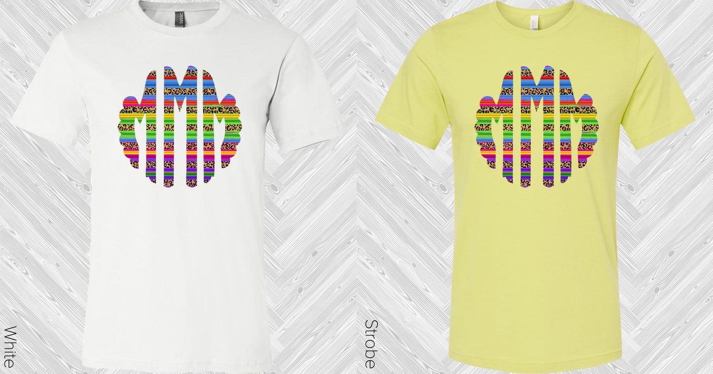 Leopard Serape Monogram Graphic Tee Graphic Tee