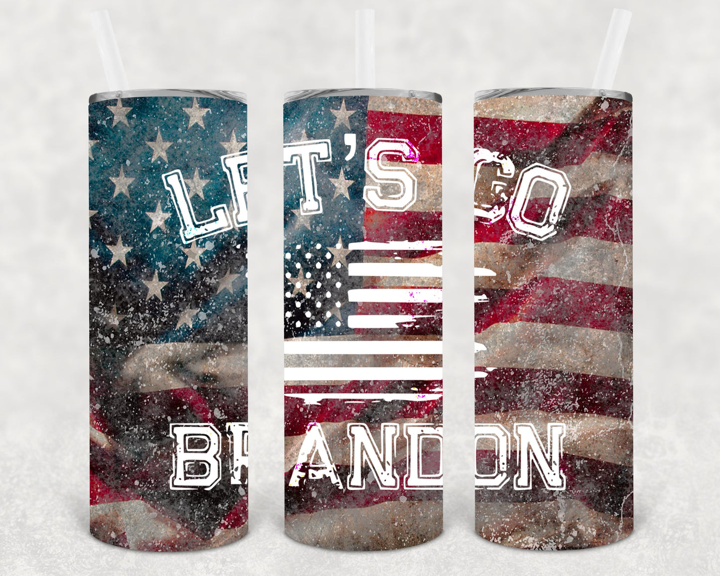Lets Go Brandon 20 Oz Skinny Tumbler