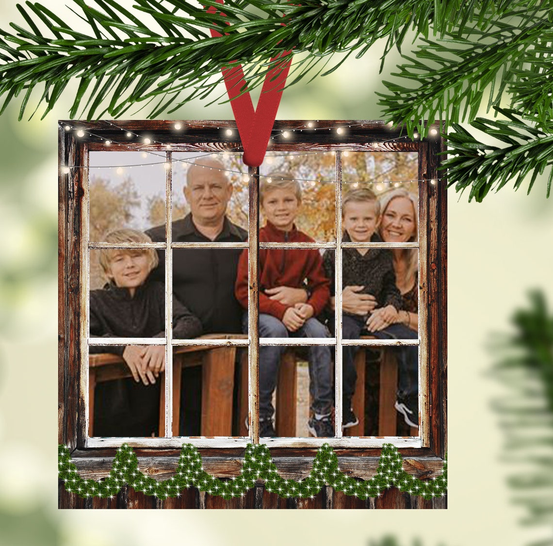 Lighted Window Christmas Ornament