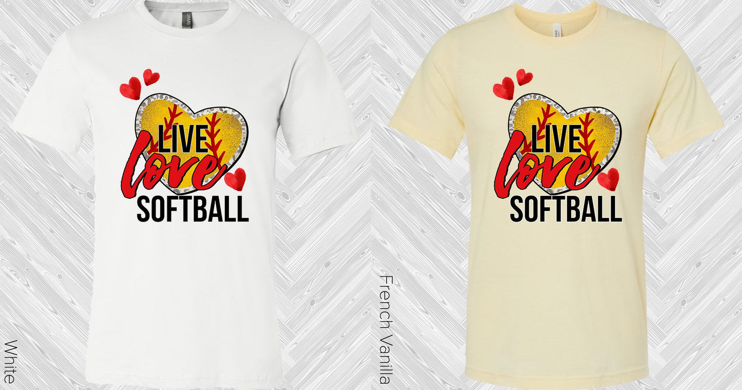 Live Love Softball Graphic Tee Graphic Tee