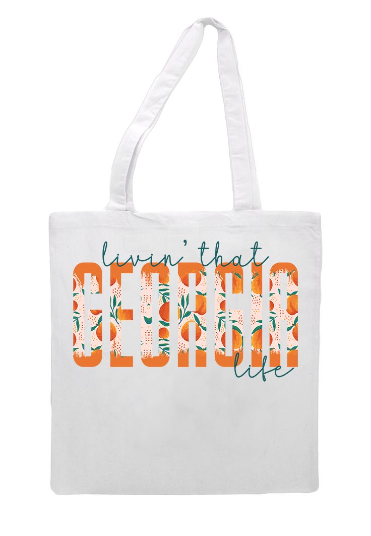 Livin That Georgia Life Grocery Tote Bag