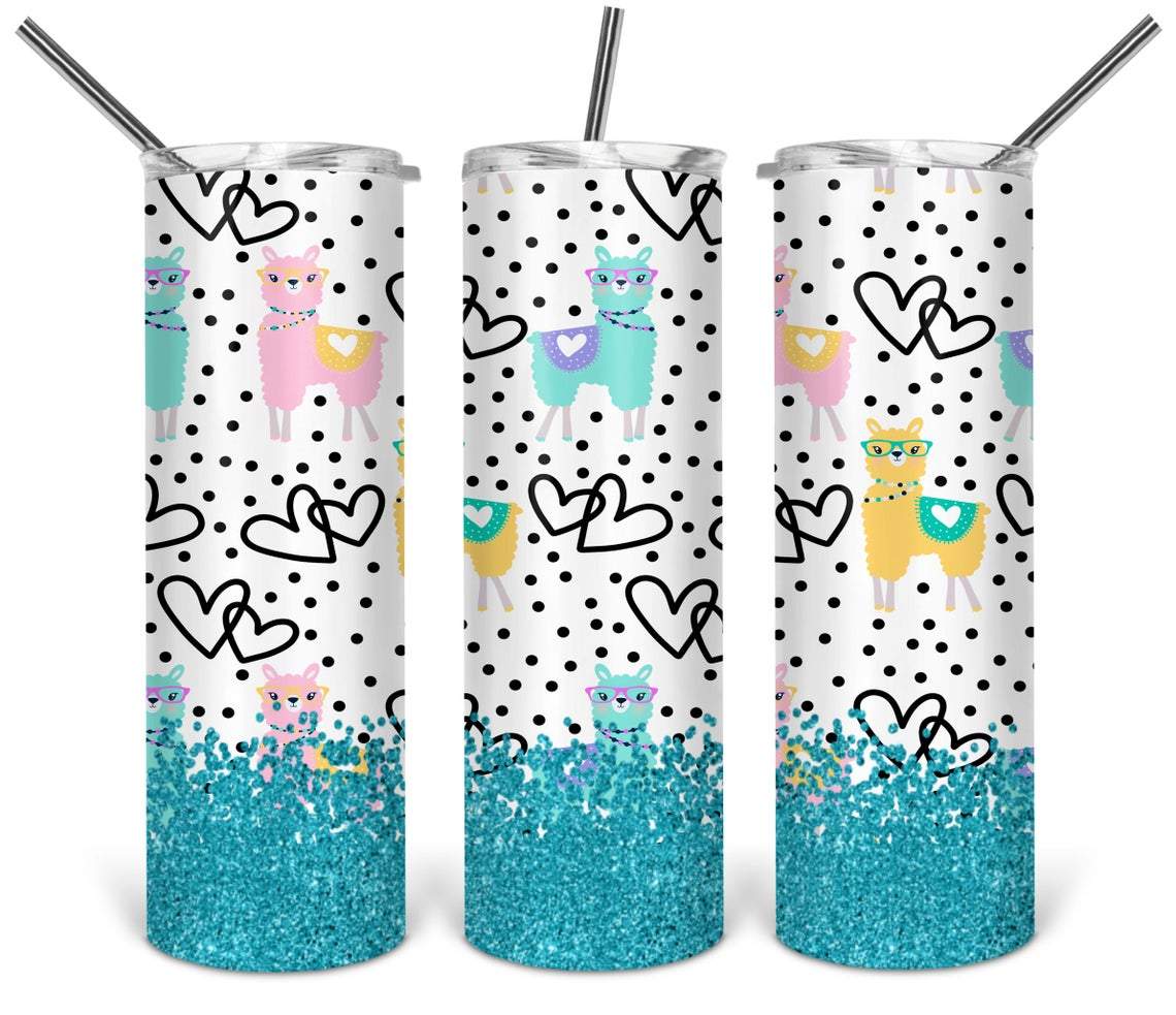 Llama 20 Oz Skinny Tumbler