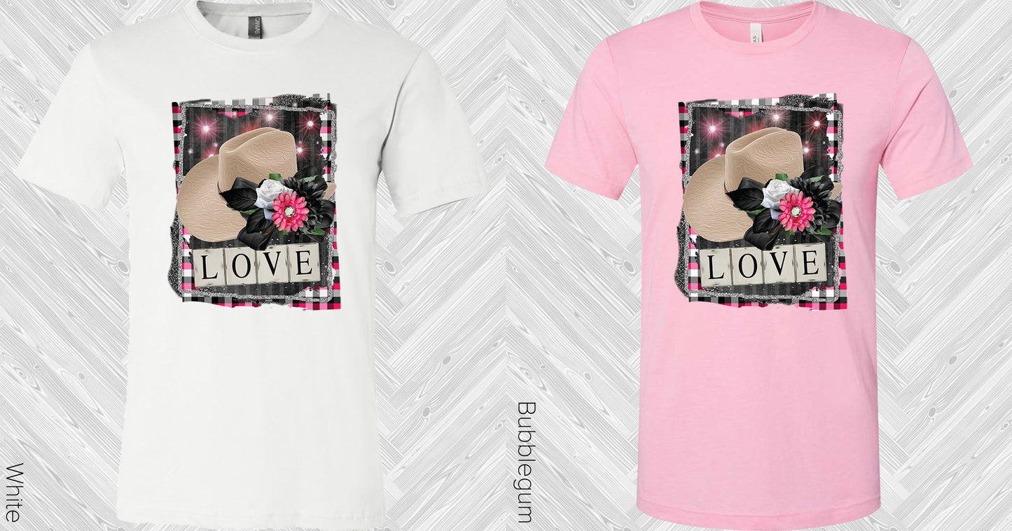 Love Cowboy Hat Graphic Tee Graphic Tee