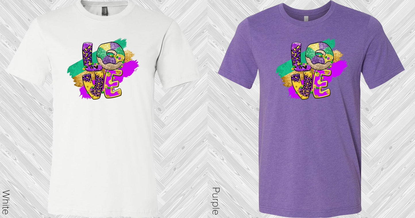 Love Mardi Gras Graphic Tee Graphic Tee