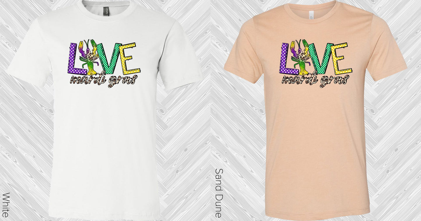 Love Mardi Gras Graphic Tee Graphic Tee