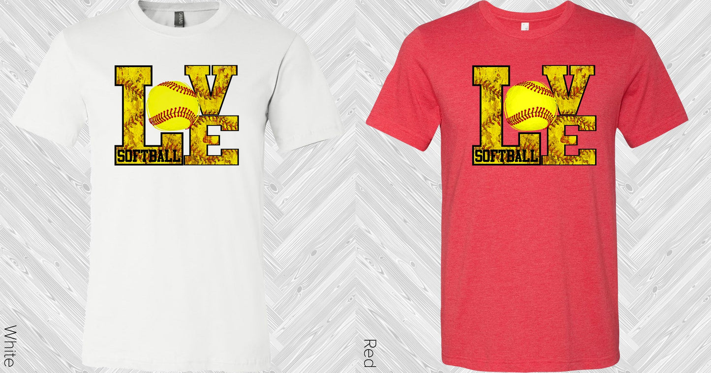 Love Softball Graphic Tee Graphic Tee