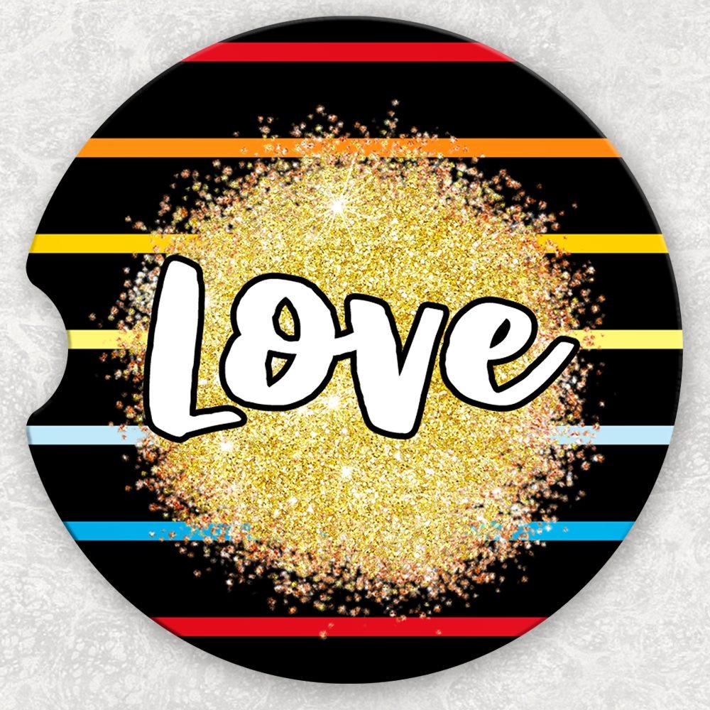 Car Coaster Set - Love Stripes