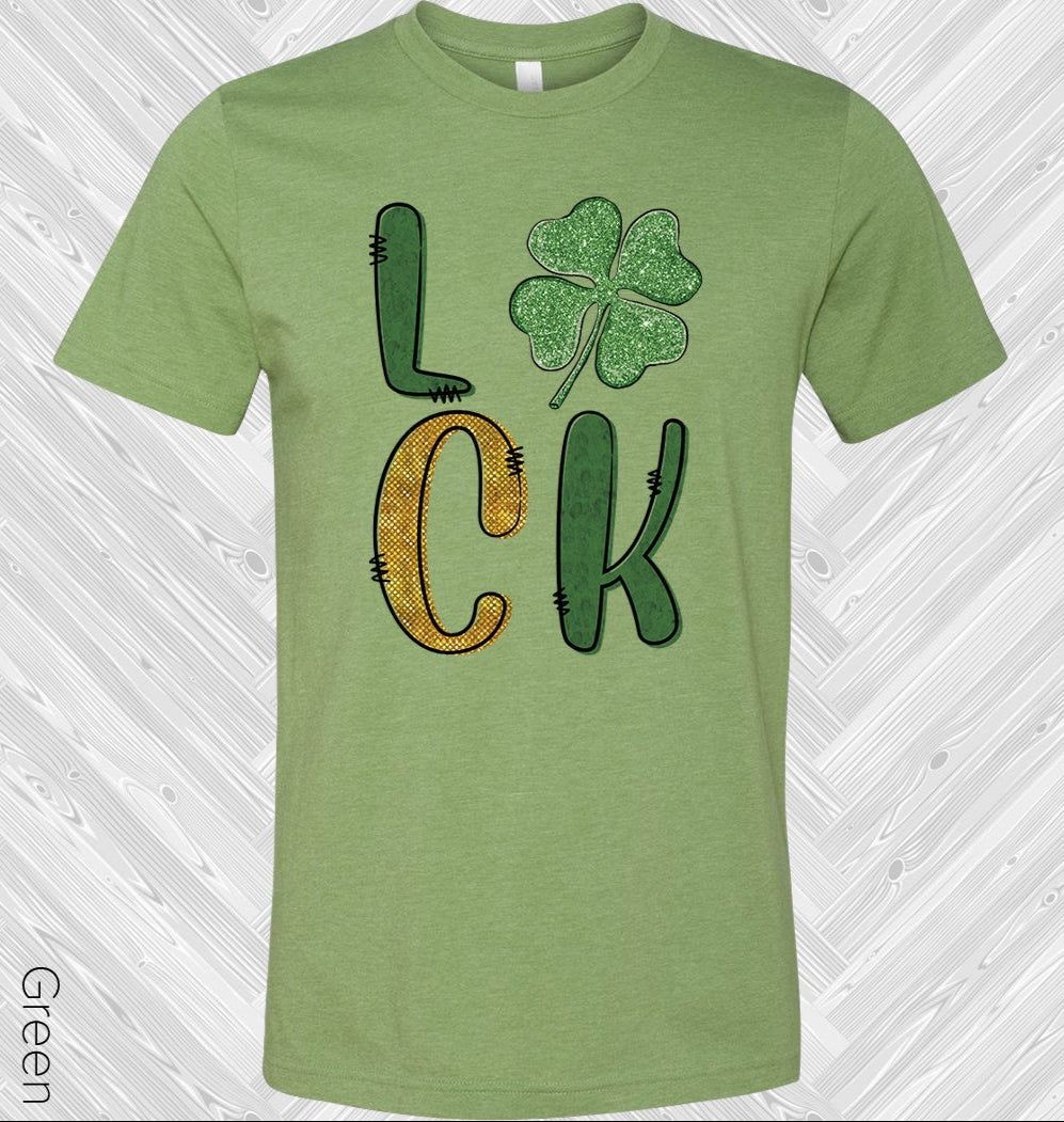 Luck Shamrock St. Patricks Day Graphic Tee Graphic Tee