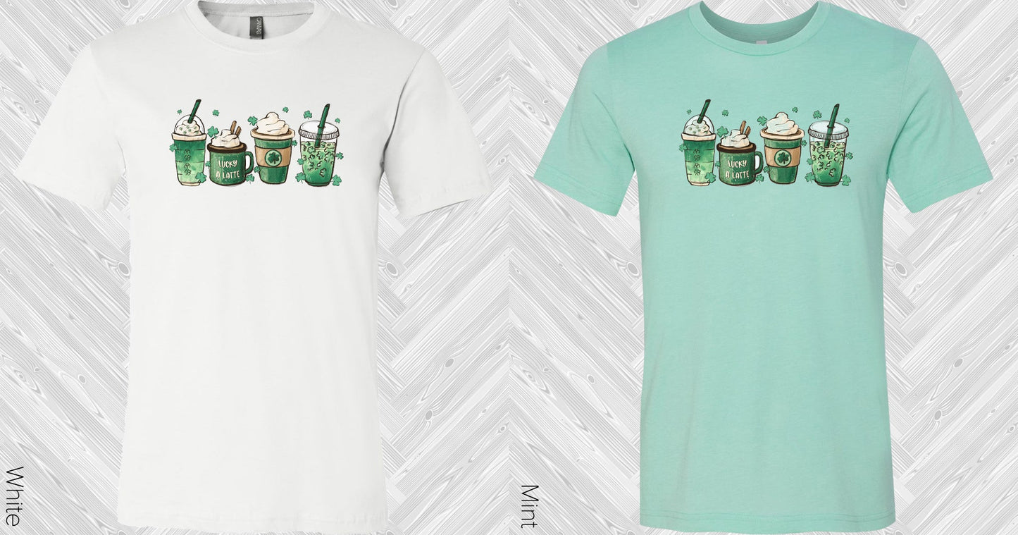 Lucky A Latte Coffee Graphic Tee Graphic Tee
