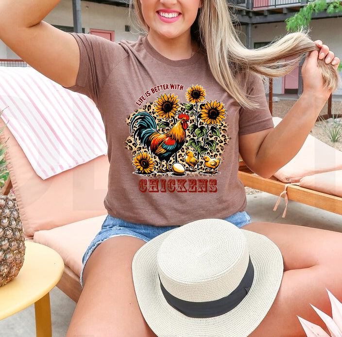 Life is Better with Chickens Graphic Tee