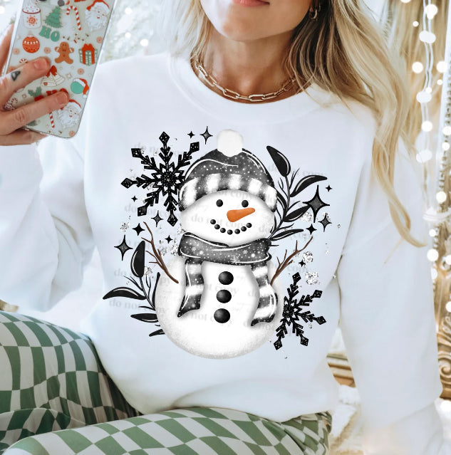 Snowflake Snowman Graphic Tee