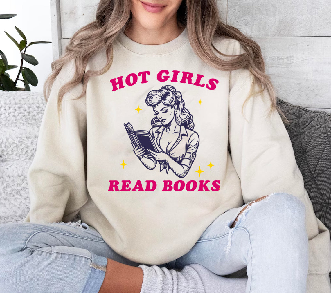 Hot Girls Read Books Graphic Tee