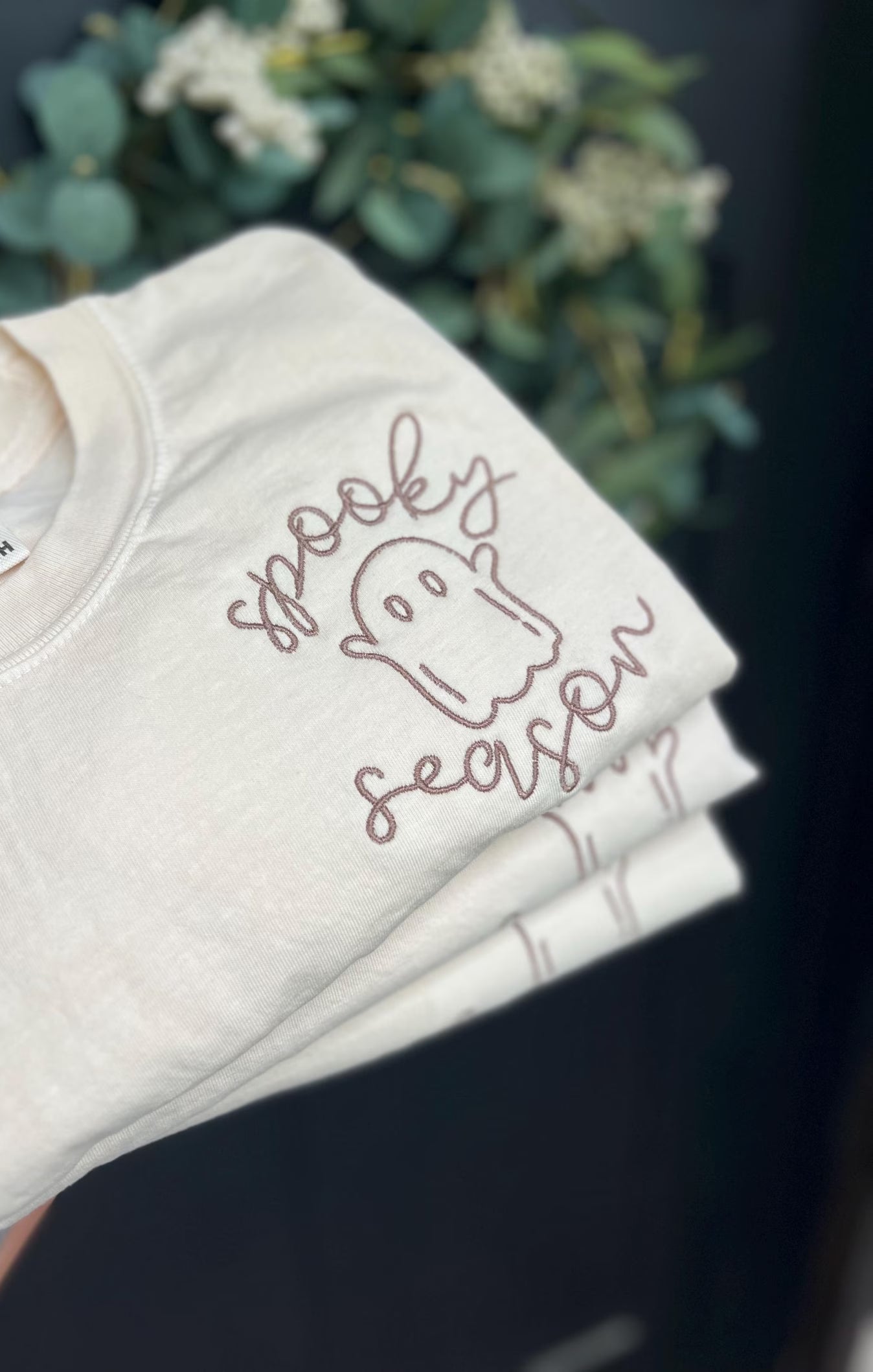 Spooky Season Embroidered Shirt