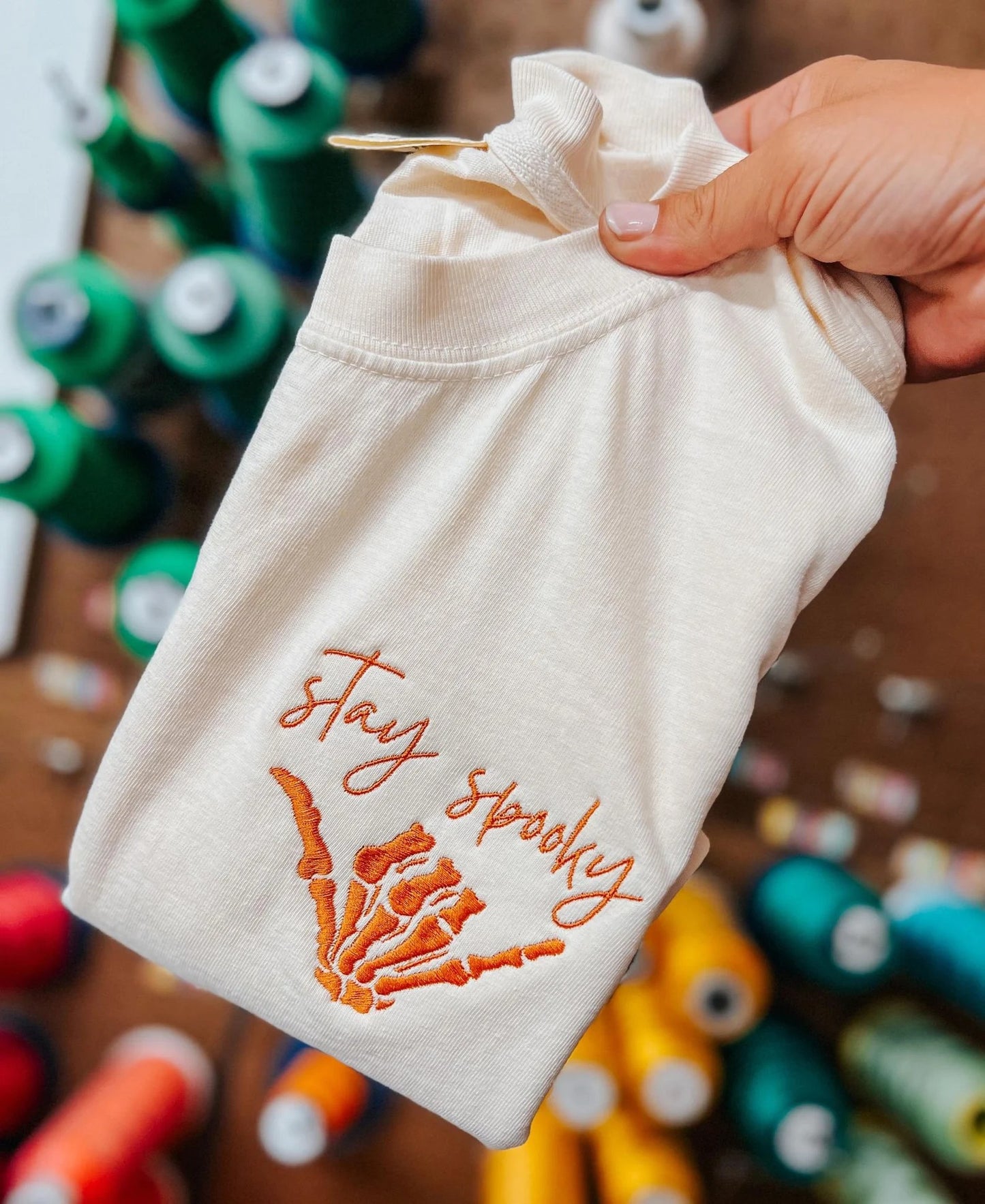 Stay Spooky Embroidered Shirt