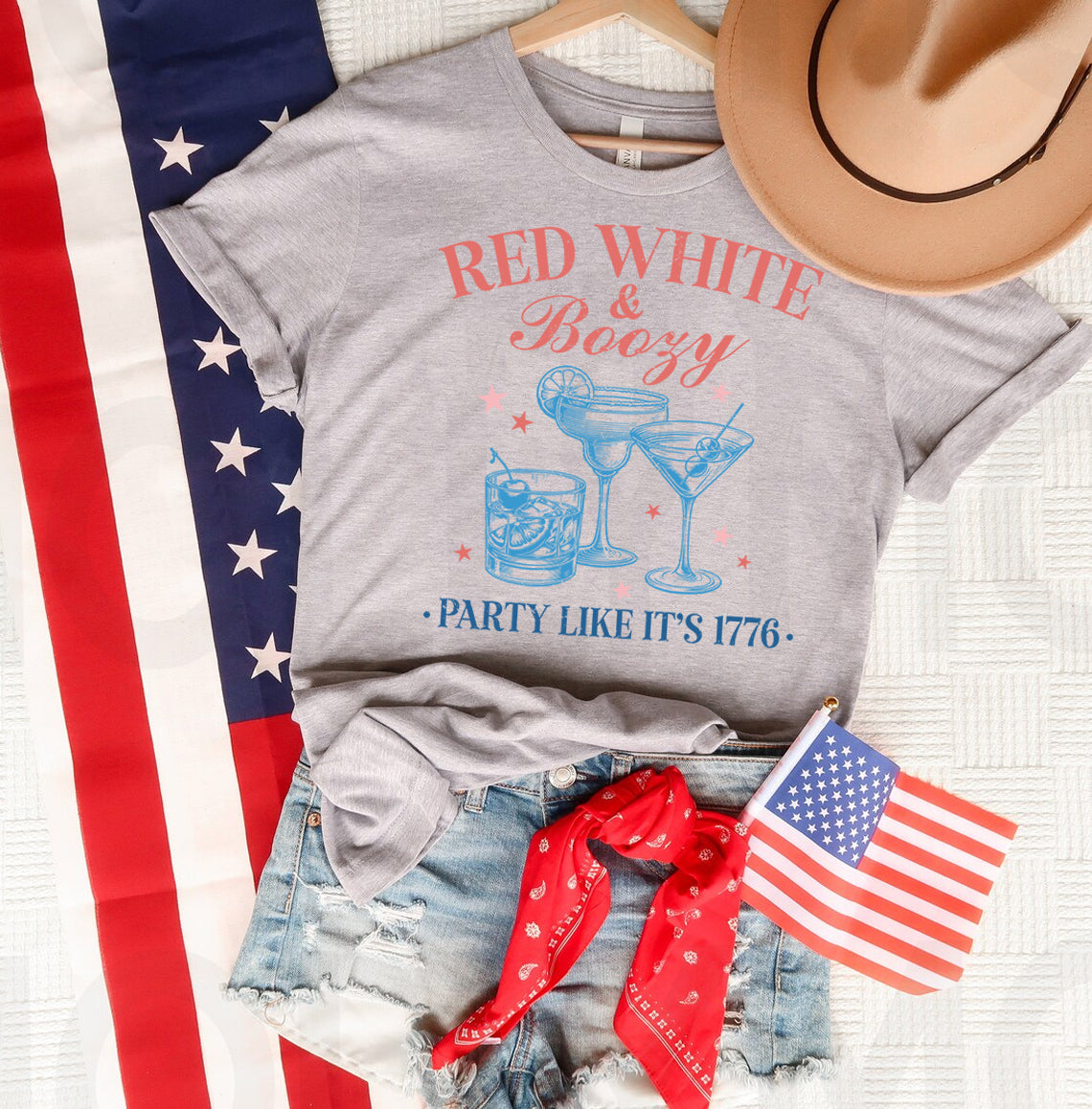 Red White & Boozy Graphic Tee
