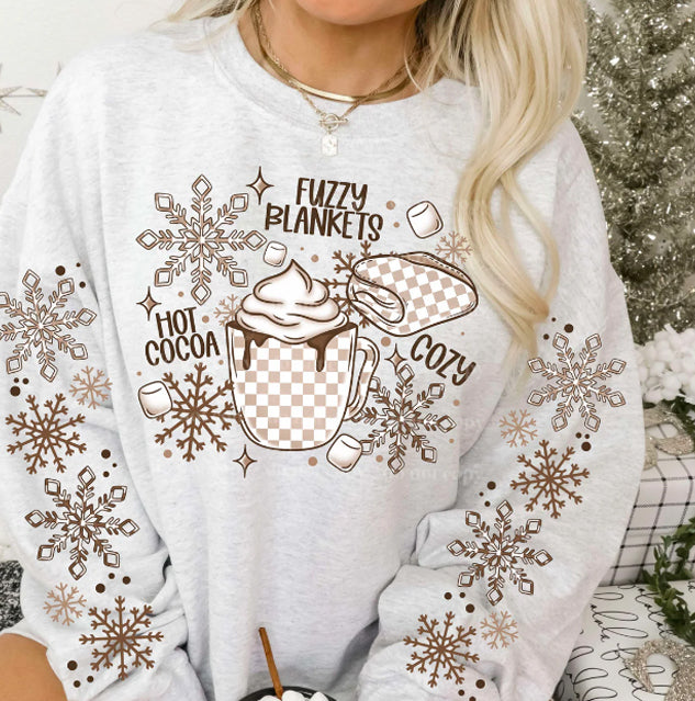 Fuzzy Blankets Hot Cocoa Cozy Graphic Tee