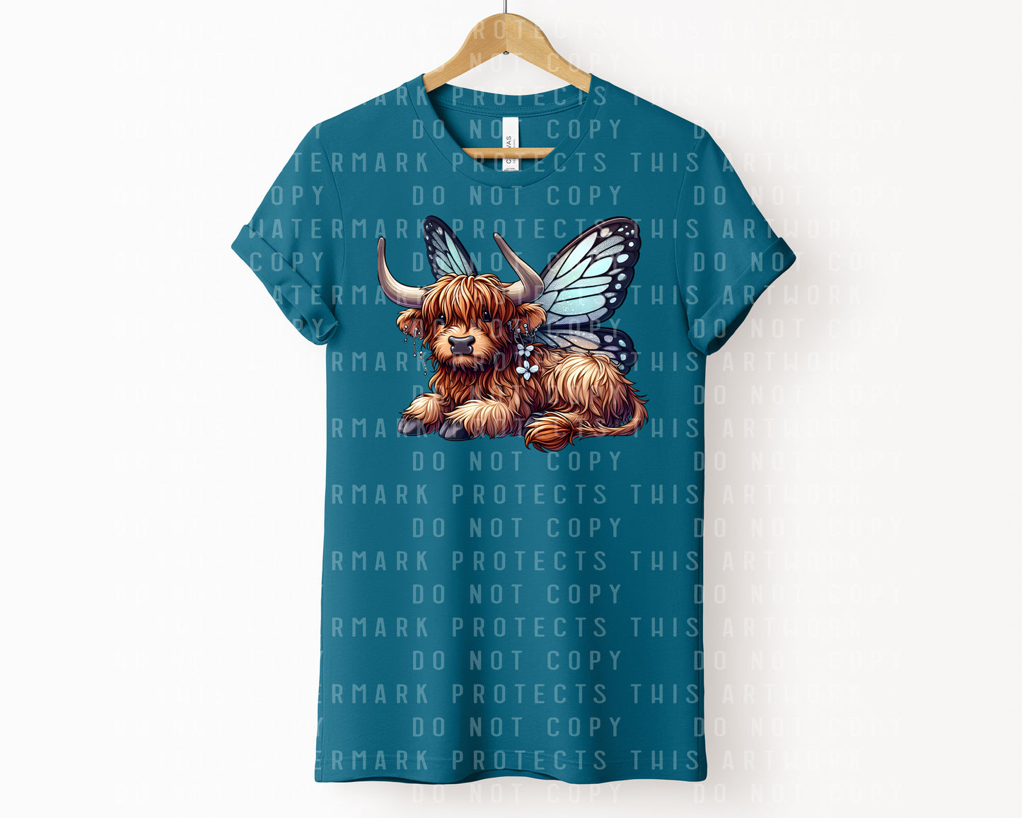 Goth Fairy Highland Cow Graphic Tee